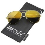 FULL MIRROR Mirrored Metal Aviator Sunglasses 58 millimeters/Gold AD