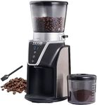 VEVOR Conical Burr Coffee Grinder, Adjustable Burr Mill with 51 Precise Grind Setting, 9.7-Ounce 13 Cups Coffee Bean Grinder, Perfect for Drip, Mocha, Hand Brew, French Press, Espresso, Silver