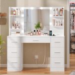 Quimoo Large Vanity Desk with LED L