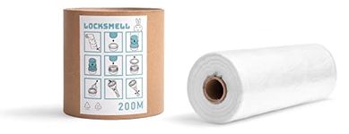 LOCKSMELL Nappy Bin Liner (200m) Compatible with Tommee Tippee Sangenic & Other Nappy Bin Cartridges| Equivalent to 16 Sangenic Refills + REFILL TUBE