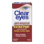 Clear Eyes Triple Action - 15 ml - Eye Drops for Dry Eyes, Redness & Irritation Relief