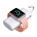 iWALK Portable Apple Watch Charger, 9000mAh Power Bank with Built in Cable, Apple Watch and Phone Charger, Compatible with Apple Watch Series 8/7/6/Se/5/4/3/2, iPhone14/ 13/12/12 Pro Max/ 11/6s,White