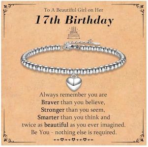 KORAS Friendship Gifts for Women, Heart Charm Bracelet Birthday Gifts for Girls 13-18, Special Presents for Friends Daughter Granddaughter Sister on Birthday Christmas Graduation