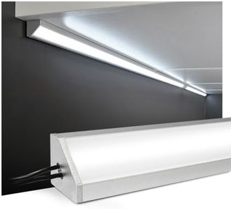 King Led - Barretta a Led Angolare con Misura Personalizzabile da 30cm a 200cm - Lampada LED per sottopensili piano cottura scrivania e piano di lavoro - Dimmerabile (200 cm, Luce Naturale 4000K)