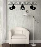 Sticker Hub Lights, Camera Action Wall Sticker (PVC Vinyl, 34 X 114)