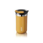 WACACO Octaroma Lungo Vacuum Insulated Coffee Mug, Double-Wall Stainless Steel Travel Tumbler with Drinking Lid, 10 fl oz(300ml), M Size, Yellow