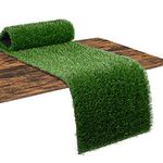 XLX TURF Green Grass Table Runner, Spring Summer Table Centerpiece Decoration for Wedding, Birthday, Party, 30.5cm x 91.44cm