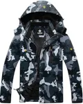 GEMYSE Men's Mountain Waterproof Ski Snow Jacket Winter Windproof Rain Jacket (Camouflage,3X-Large)