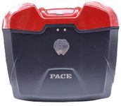 SARTE Bike Storage Luggage Side Box with Lock, Heavy Duty Plastic Suitable for All Bikes (Glossy Red)