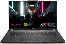 GIGABYTE AORUS 7: 17.3" FHD 1920x1080 360Hz, NVIDIA GeForce RTX 4060 Laptop GPU 8GB GDDR6, Intel Core i5-12500H, 16GB DDR4 RAM, 512GB SSD, Win11 Home (AORUS 7 9KF-E3US513SH), Black