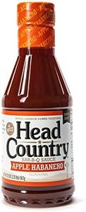 Head Country Bar-B-Q Sauce, Apple Habanero | Gluten Free BBQ Sauce With No Allergens | Sweet Apple & Spicy Habanero Championship Barbecue Sauce For Chicken, Pulled Pork & Ribs | 20 Ounce, Pack of 1