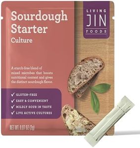 Sourdough starter(1count): Quick & Easy One-Time Feed, Ready in 10 Hours, Mild Flavor for Versatile Baking, Gluten-Free Flour-Free Culture, Vigorous Fermentation, Digestion-Friendly Breakdown of