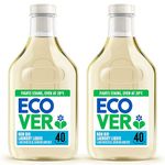 Ecover Concentrated Non-Bio, Laundry Detergent, Laundry Washing Liquid, Lavender and Sandalwood, 2x Pack of 40 Washes, 2x 1.43L