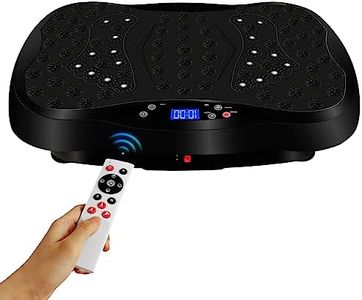 Vibration Plate Exercise Machine with Remote Control, Vibration Platform, Whole Body Workout Machine, Fitness Machine, Foots Massage, Pain Relief, Home Office(No Resistance Bands)