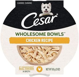 CESAR WHOLESOME BOWLS Adult Soft Wet Dog Food, Chicken Recipe, 3oz., Pack of 10