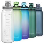 Opard Sports Water Bottle 900ml Leak Proof Flip Top BPA Free Tritan Plastic Drinking Bottle for Gym, School, Outdoor