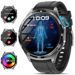 2026 New Smart Watch for Men with Blood Pressure/ECG/Sleep Monitor/Emotions/Fatigue,1.43"AMOLED Fitness Tracker with Bluetooth Calls/SOS Button, 24/7 Heart Rate/Body Temperature/SpO2,Waterproof Watch