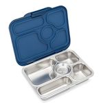 Yumbox Presto Stainless Steel Bento Box - Santa Fe Blue | 10x8x2.25 inches Leakproof Lunch Box, Lightweight & Compact | Premium Durable Materials | BPA-Free, Food-Safe