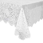 Juvale White Lace Tablecloth for Re