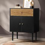 Oikiture Sotrage Sideboard with Drawer and Cabinet Wooden Buffet Cabinet Kitchen Hallway Table