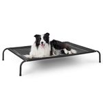 Bedsure Large Elevated/Raised Pet Cots Bed with Skid-Resistant Feet for Large Dogs, Hammock, Indoor & Outdoor, Portable, Frame with Breathable Mesh