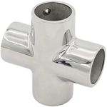 316 Stainless Steel Pipe Fitting Elbow, 1'' Boat Hand Rail Fitting, TTZEZE Heavy Duty 45/60/90 Degree T/Tee Fitting,2-Way/3-Way/4-Way Corner Elbow Pipe Connectors,Marine Hardware Connector Spare Part