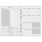 A5 Diary Refill Week to View Undated, 1 Week on 2 Pages with To Do List, Goals, Habit Tracker, Extra Notes Contact Pages, 52 Week, Weekly Planner Insert for A5 Binder, Thicker Paper 100 gsm, UK