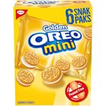 Christie OREO, Mini Golden Cookies, Made in a Peanut-Free Facility, Individually Wrapped, Snack Pack, School Snacks, 150 g (6 Pouches)