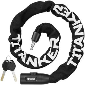 Titanker Heavy Duty Bicycle Lock Chain with Keys - 3 Feet Anti-Theft Lock for Bikes, Motorcycles, Doors, Gates, Fences, Grills (6mm Thick)