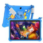 PRITOM 7 inch Kids Tablet, Android 13 Tablet for Kids with Lanyard, 32GB Toddler Tablet with WiFi, Kids Software Pre-Installed, Parental Control, Dual Camera, Education, Games (Blue)
