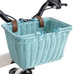 GRANNY SAYS Kid's Bicycle Basket, Front Bicycle Basket for Kids Boys and Girls, Small Basket for Toddler Scooter Strider Bike Front Handlebar, Kids Bike Accessories, Bicycle Accessories, Light Blue