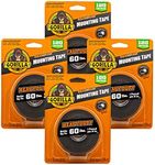 Gorilla Heavy Duty, Extra Long Double Sided Mounting Tape, 1" x 120", Black, (Pack of 4)