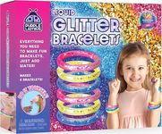 PURPLE LADYBUG Glitter Bracelet Making Kit for Girls - Stocking Stuffers for Kids, Christmas Girls Gifts 8-12 Years Old, 4 Year Old Girl Gifts & Tween Girls Gift Ideas - Arts & Crafts for Kids Age 6-8