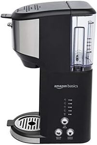 Amazon Basics Drip Coffee Maker with K-Cup, 14 Oz, Black and Stainless steel, 5.98"D x 9.44"W x 14.17"H