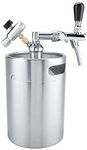 Portable Kegerator Kit,5L Mini Stainless Steel Keg with Faucet Pressurized Home Brewing Craft Beer Dispenser Set Keeps Carbonation for Craft Beer Draft and Homebrew