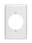 Leviton 80528-W 1-Gang Flush Mount 2.15-Inch Diameter, Device Receptacle Wallplate, Midway Size, White