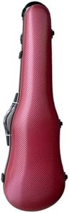 Yinfente 4/4 Violin Case Hard Box Mixed Carbon Fiber Violin Cases Full size Light Strong (Red)