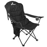 Sportneer Oversized Folding Camping Chairs for Adults: Fully Padded Adjustable Camp Chair with Cup Holders & Armrests Heavy Duty Outdoor Portable Lawn Chairs Supports 353 LBS for Hiking Fishing Picnic