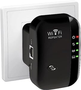 JORPETS WiFi Extender, WiFi Repeater Wireless Signal Booster Long Range, Long Range Wireless Internet Repeater 300Mbps 2.4GHz, Quick Setup, WiFi Dead Zones Killer - Black