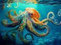 Deep Blue Octopus Odyssey: Premium 1000-Piece Jigsaw Puzzle for Adults - Best New Eco-Friendly Marine Artwork Puzzle - Unique Brain Teaser for Puzzle Enthusiasts by Cross & Glory