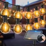 litogo Solar String Lights Outdoor 119.7FT, 50+3 LED G40 Globe Patio Lights Shatterproof with 5 Light Modes, Waterproof Hanging Lights, Backyard Lights for Balcony Outside Gazebo Garden Party Decor