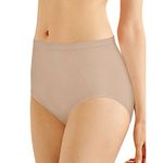 Bali Women's Shapewear Seamless Brief Ultra Control 2-Pack, Nude, Medium