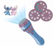 Lexibook LTC050D Disney Stitch, torch light and projector with 3 discs, 24 images, create your own stories, Blau