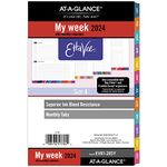 AT-A-GLANCE 2024 Weekly & Monthly Planner Refill, 5-1/2" x 8-1/2", Desk Size, Loose-Leaf, EttaVee (EV81-285Y-24)