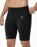JUST RIDER Compression Men's Skin Tight Shorts for Gym, Running, Cycling, Swimming, Basketball, Cricket, Yoga, Football, Tennis, Badminton & Many More Sports (in, Alpha, 2XL, Regular, Black)
