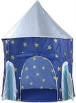 Haipky Children's Play Tents, Playground Indoor Outdoor Gamehouse Toy Hut Easy Fold Pretend Playhouse, Gift for Kids Toddlers, Portable Pop Up Play Teepee W/Carry Bag (Rocket Space)