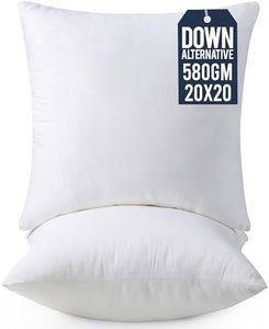 Utopia Bedding Throw Pillows Insert (Pack of 2, White) - 20 x 20 Inches Bed and Couch Pillows - Indoor Decorative Pillow