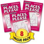 Places, Please Challenging Word Fill-In Puzzle Books – 8 Pack [Paperback] Penny Press/Dell Magazines