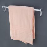 GLOXY ENTERPRISE Stainless Steel 24 Inch Towel Rod with 2 Hook to Hang Loofah/Towel Rod for Bathroom, Towel Racks, Towel Bar Rail, Bathroom Hanger, Towel Stand, Bathroom Accessories and Fittings