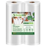 Geniusidea Vacuum Sealer Bags 8" x 25' 2 Rolls for Food Saver Seal a Meal Commercial Grade Bags BPA Free Heavy Duty Great for Vac Storage Meal Prep or Sous Vide